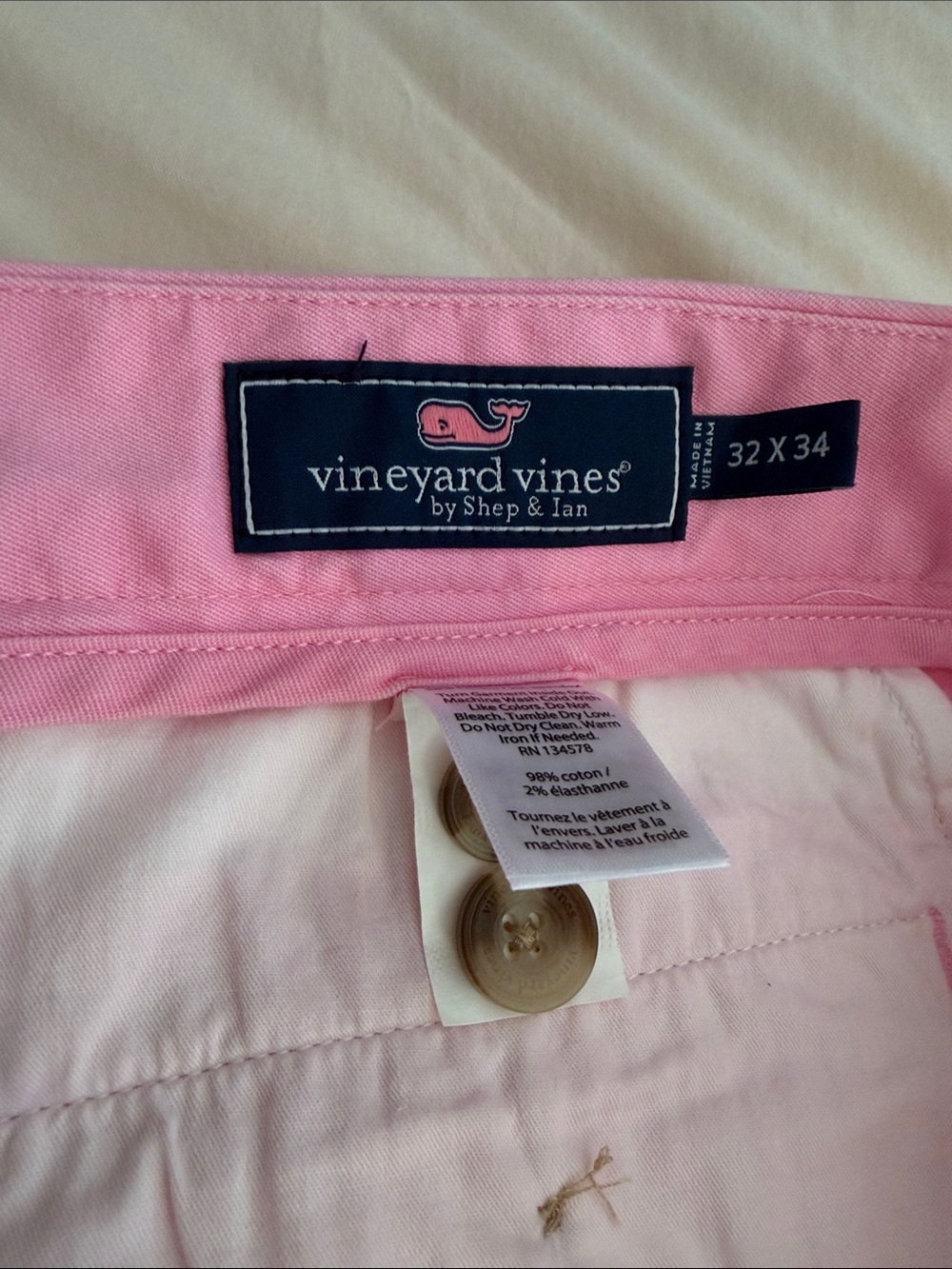 Vineyard Vines Men’s pink cotton Breaker Pants